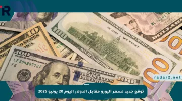 توقع جديد لسعر اليورو مقابل الدولار اليوم 20 يونيو 2025